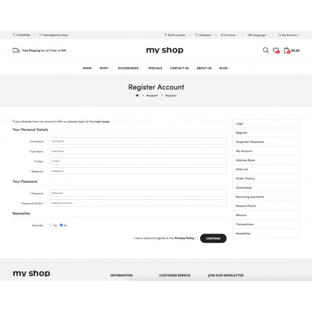 Your Online Store for Rent at CHF 69.- per month model Template 2 Your Online Store for Rent at CHF 69.- per month model Template 2